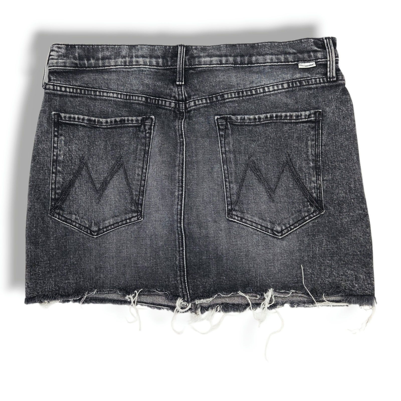 MOTHER Mother The Vagabond Mini Fray Denim Skirt Button Fly 30 Size 30" / US 8 / IT 44 - 3 Thumbnail