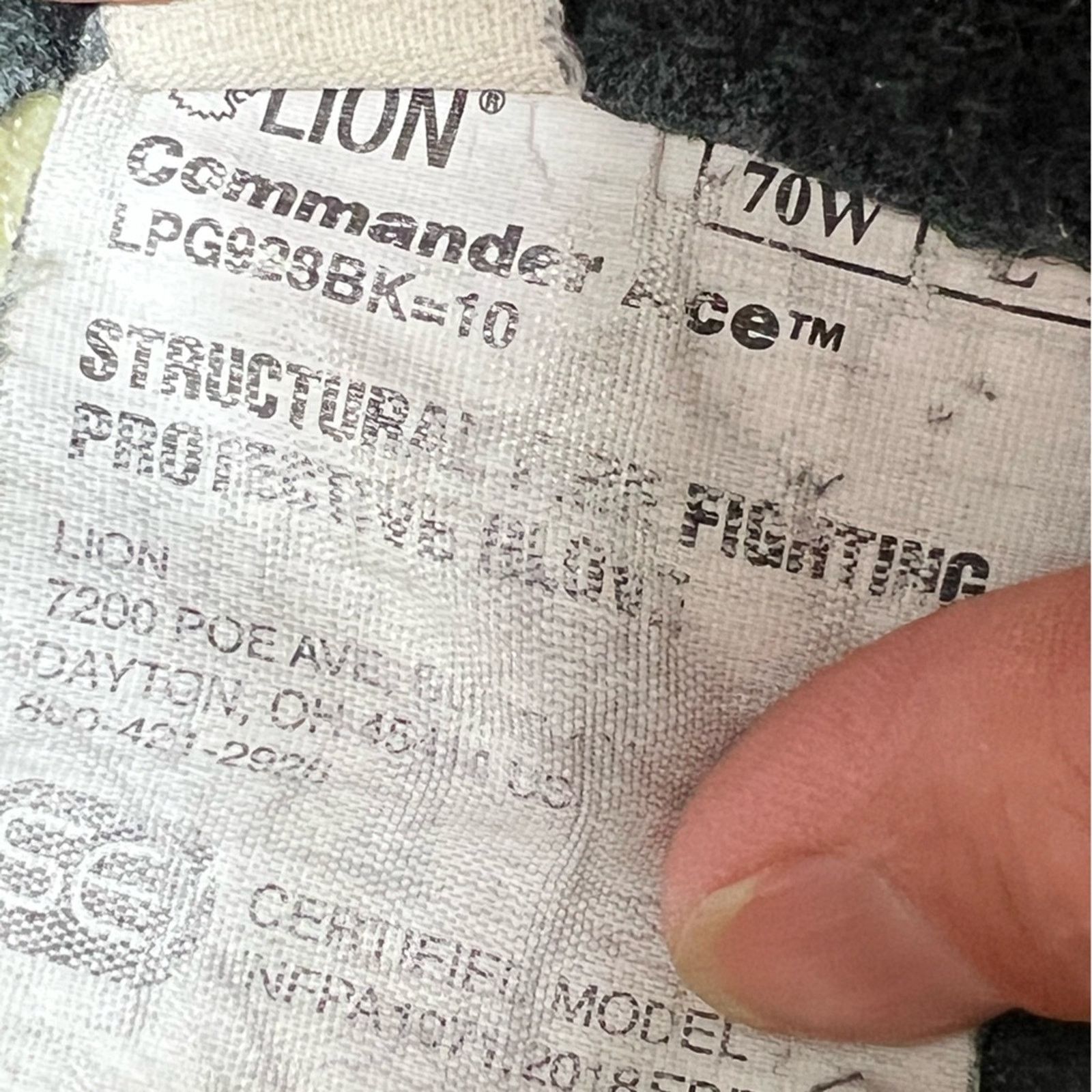 Goretex 3 PAIRS LION Commander ACE Firefighting Gloves (L) GORE-TEX Size ONE SIZE - 4 Thumbnail