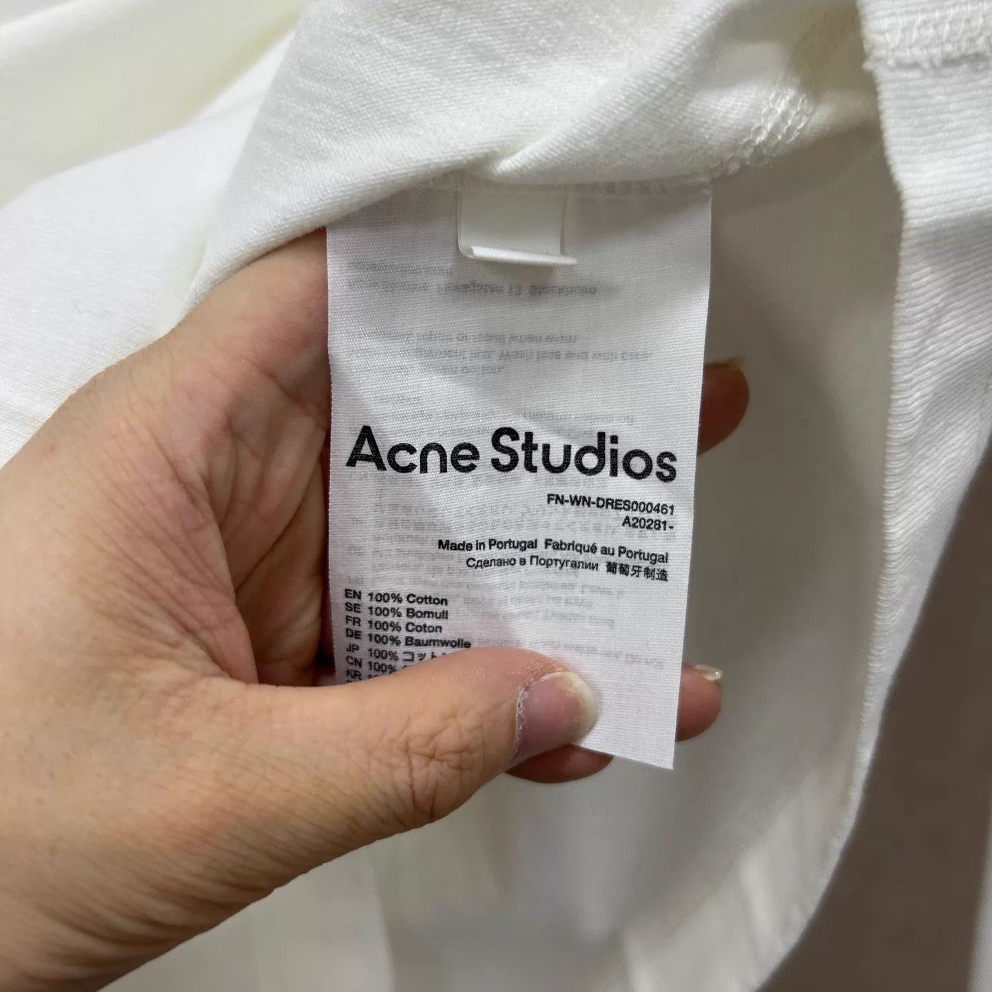Acne Studios Acne Studios 99 New White Oversized Logo Short Sleeve S Size US S / EU 44-46 / 1 - 4 Thumbnail