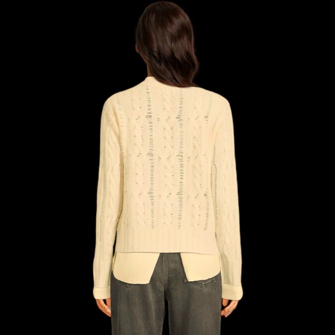 NAADAM NAADAM Cream/Tan Cashmere Cardigan | Size XS Size XS / US 0-2 / IT 36-38 - 6 Thumbnail