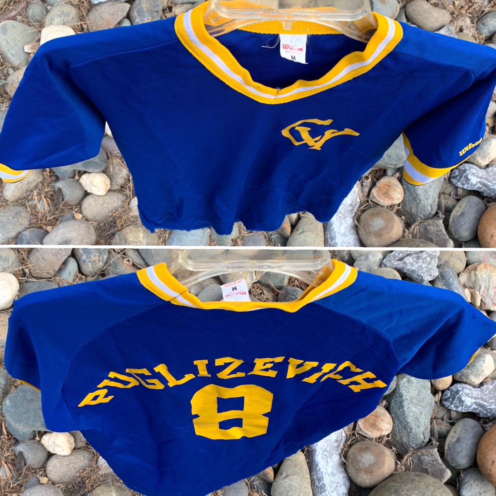 Wilson VINTAGE Wilson Baseball Jersey Puglizevich 8 Polyester M Blue Size US M / EU 48-50 / 2 - 2 Thumbnail