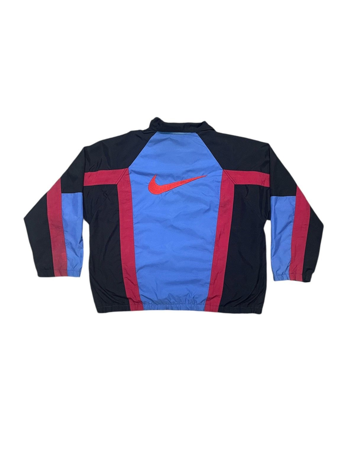 Nike 90s NIKE BIG SWOOSH COLOUR BLOCK WINDBREAKER Size US L / EU 52-54 / 3 - 3 Thumbnail