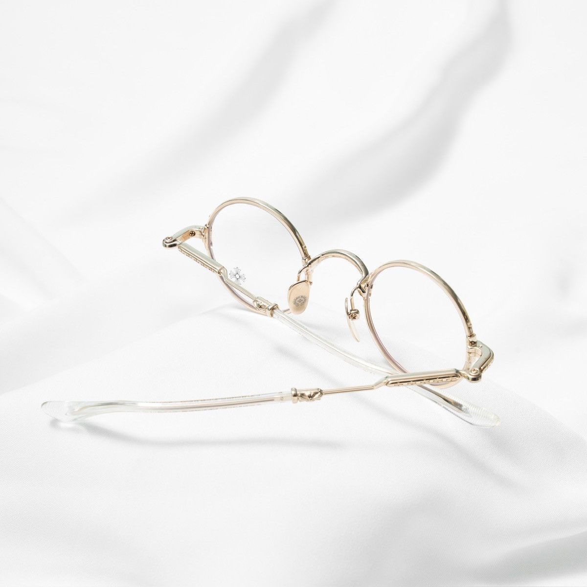 Chrome Hearts CHROME HEARTS EDITH F CRYSSTAL/ GOLD PLATED GLASSES Size ONE SIZE - 5 Thumbnail