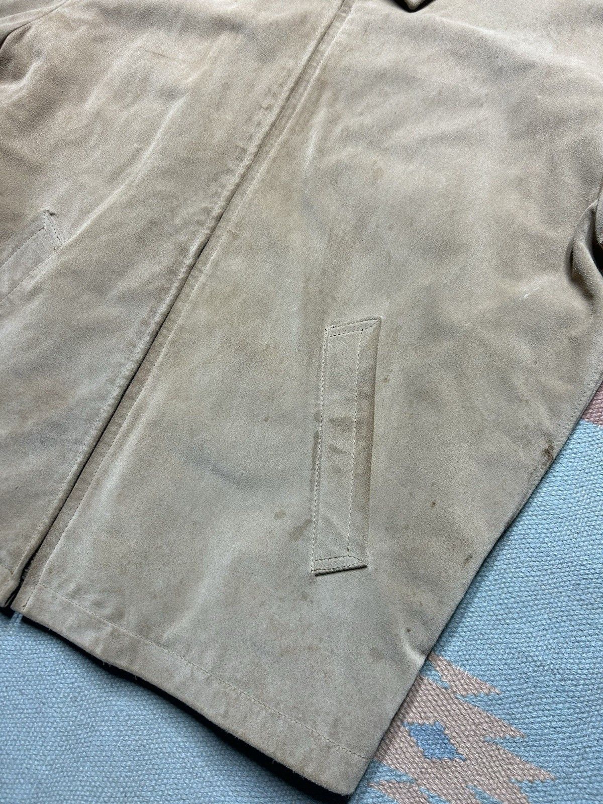 Vintage Vtg L’Homme suede leather jacket quilt line insulated medium Size US M / EU 48-50 / 2 - 4 Thumbnail