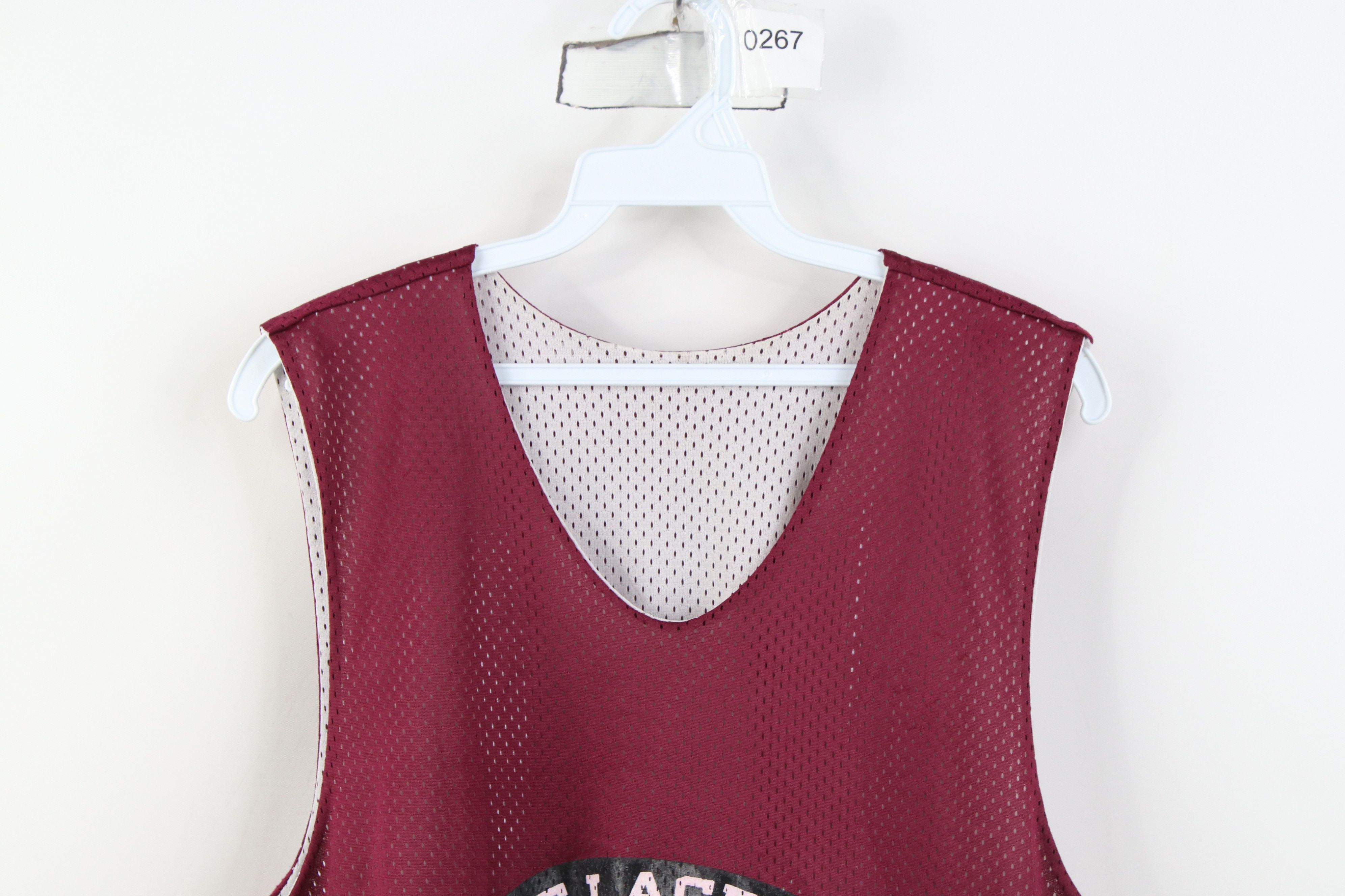 Vintage Vintage Reversible Lacrosse Co Mesh Jersey Maroon White Size US M / EU 48-50 / 2 - 2 Thumbnail