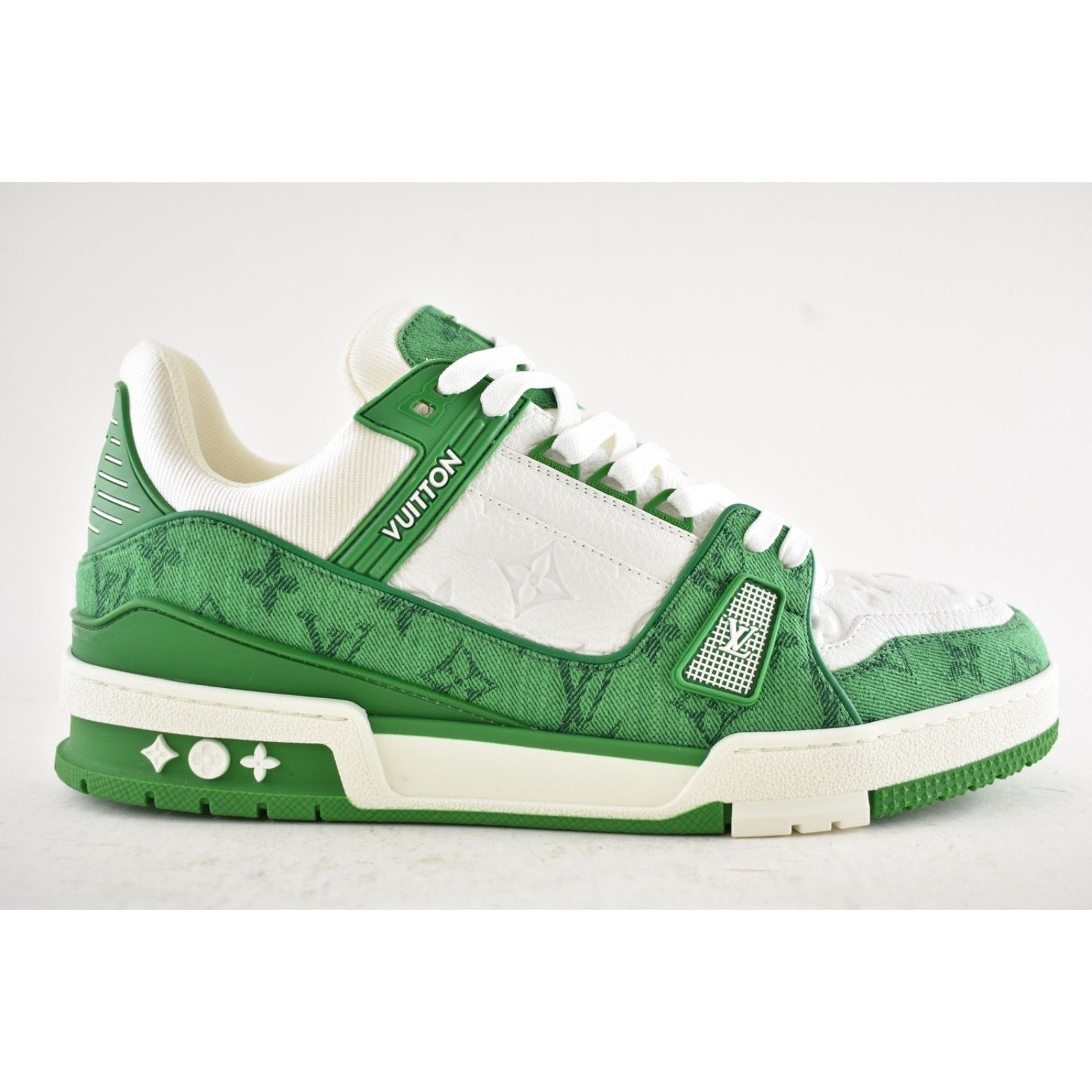 Louis Vuitton Louis Vuitton Green Denim White Empreinte Low Top Trainer Size US 10 / EU 43 - 2 Thumbnail