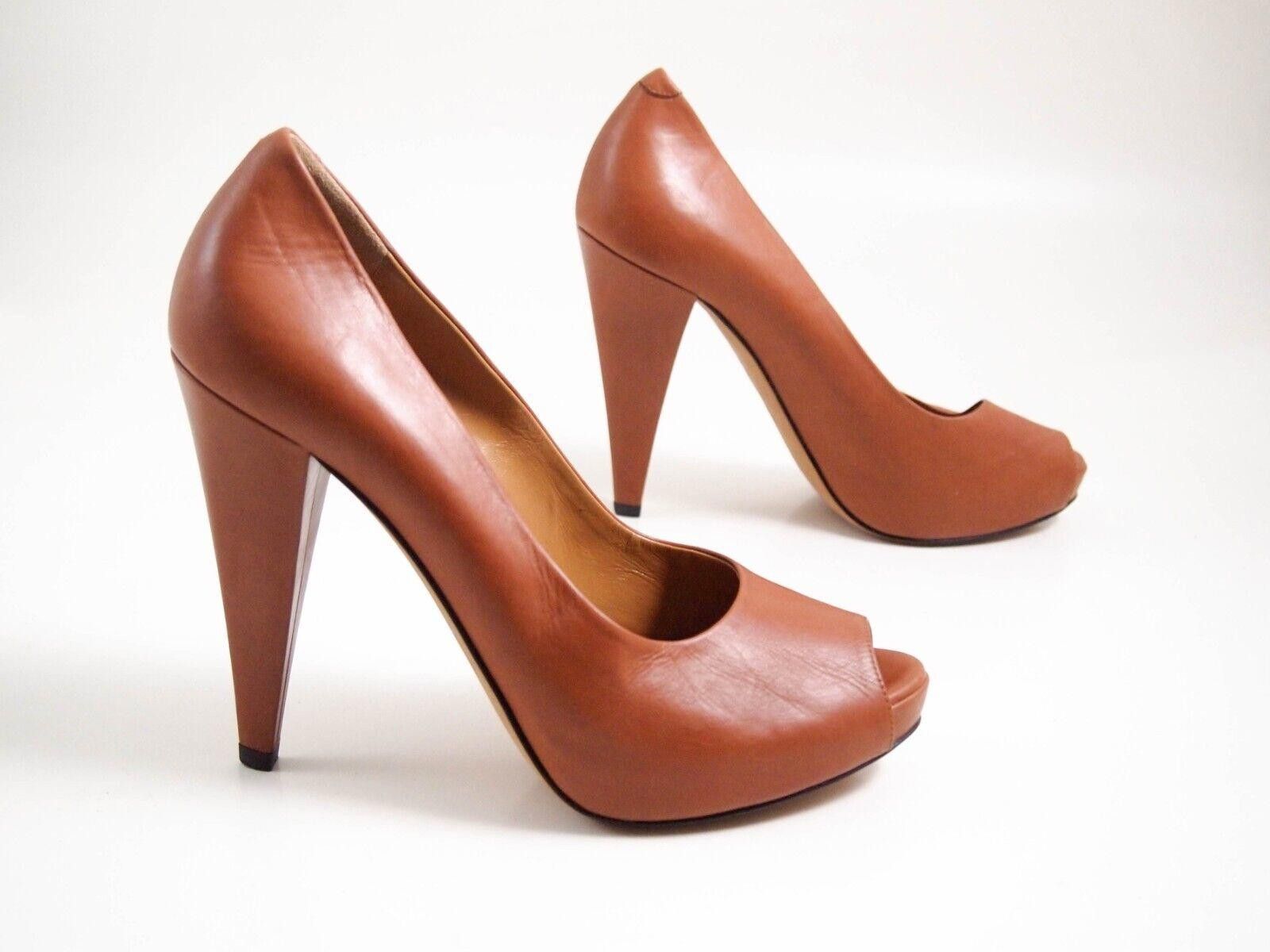 Bally Bally Platform Heels Brown Leather Womens US 7 EU 37.5 Size US 7 / IT 37 - 5 Thumbnail