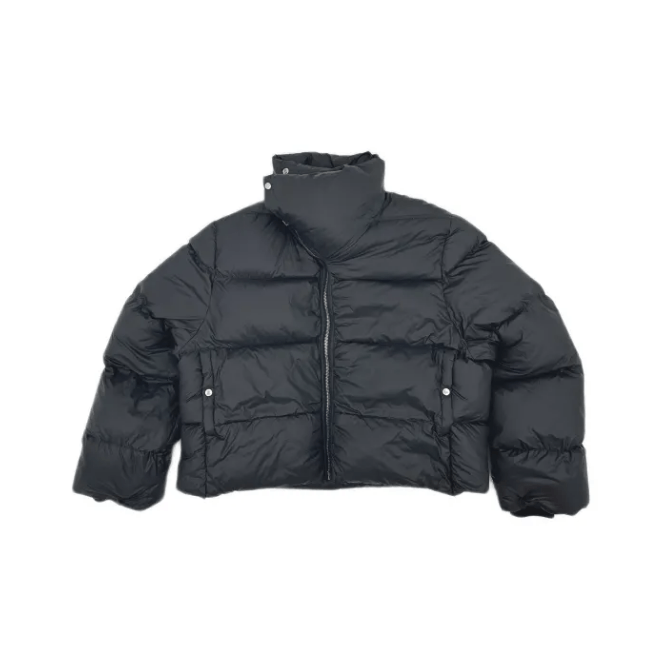 Rick Owens Rick Owens Black Down Stand Collar Jacket Size US M / EU 48-50 / 2 - 1 Thumbnail