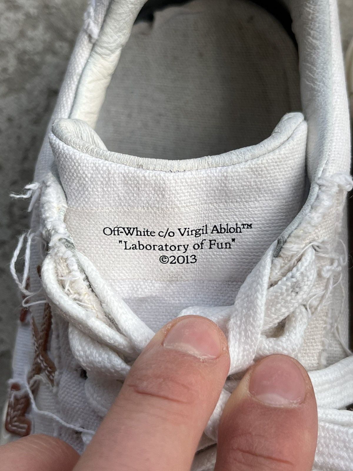 Off-White Off-White Vulcanized Canvas Distressed Low-top Sneakers Y2K Size US 6 / EU 39 - 6 Thumbnail