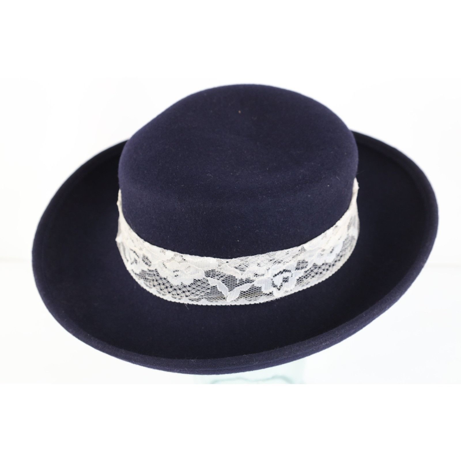 Vintage Vintage 60s Streetwear LaceFlower Felt Wool Wide Brim Hat Size ONE SIZE - 5 Thumbnail