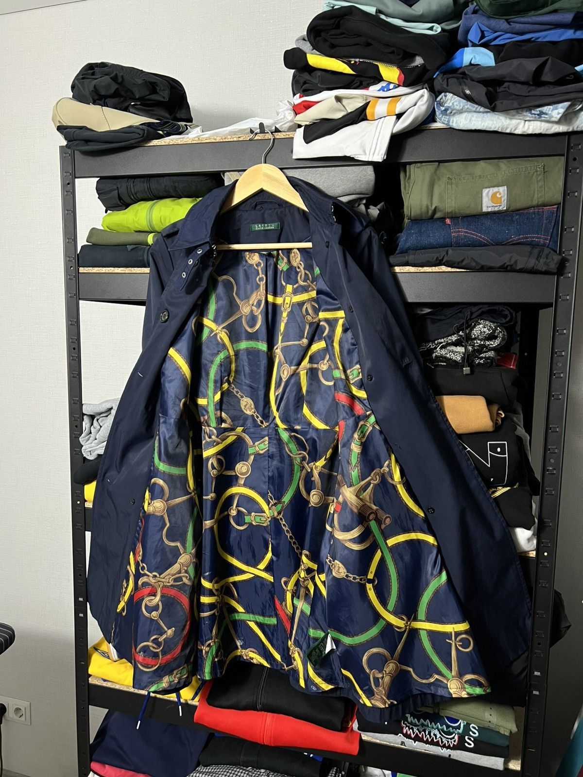 Polo Ralph Lauren 🧥 Lauren Ralph Lauren Equestrian Lined Trench Coat Navy WMNS Size S / US 4 / IT 40 - 2 Thumbnail