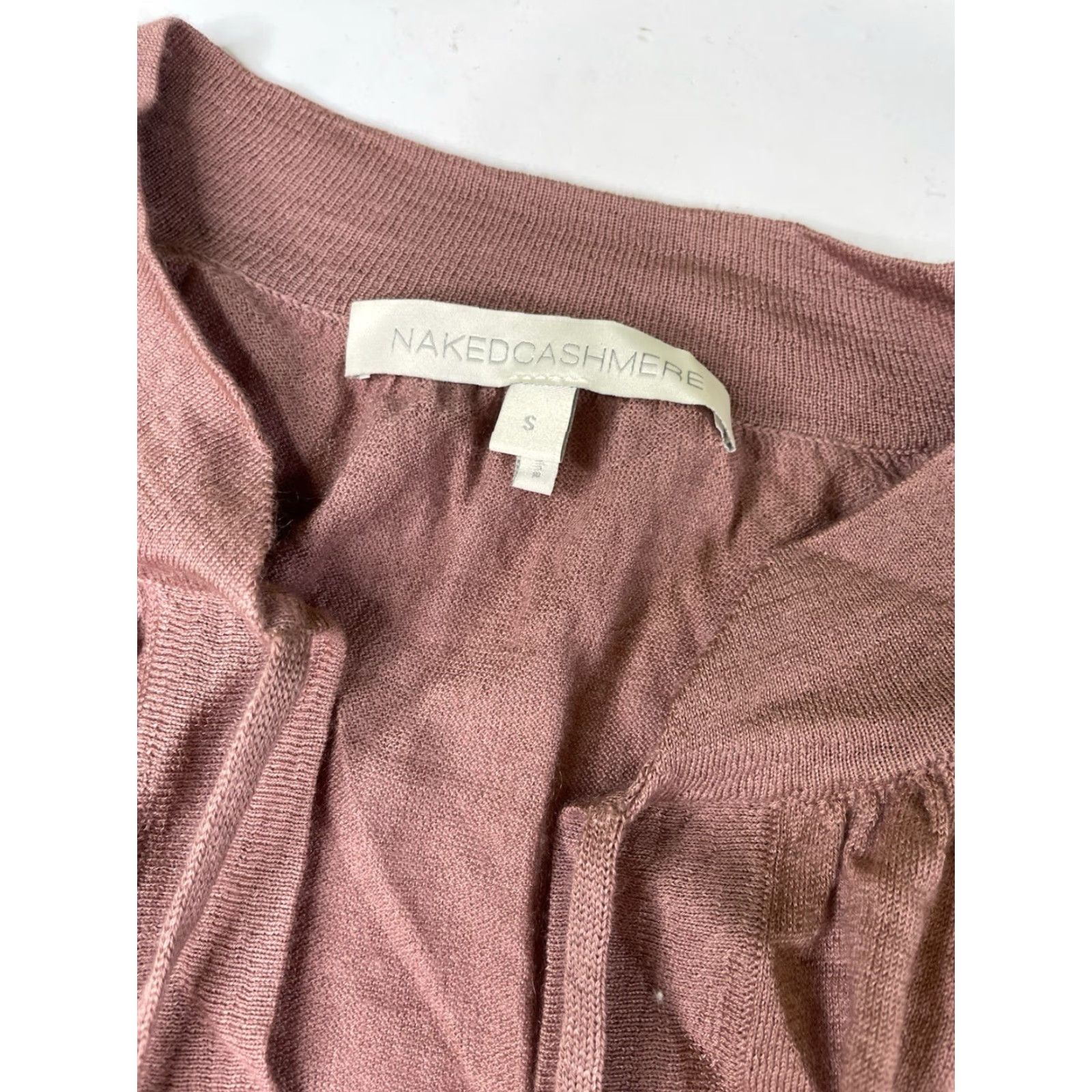 Vintage Naked Cashmere Women’s Sweater Dress Pink Midi Open V-Neck Long Sleeve S Size Small Womens Midi Pink Sweater Dress V-Neck Open Cassmere? Size S / US 4 / IT 40 - 3 Thumbnail