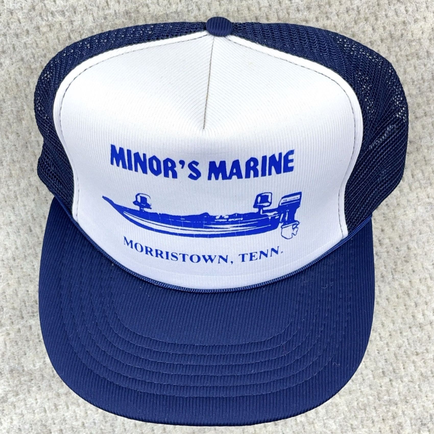Vintage VINTAGE Minor’s Marine Morristown Tennessee Fishing Boat Trucker Hat Cap 80s 90s Size ONE SIZE - 3 Thumbnail