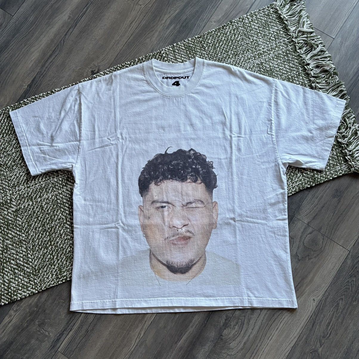 Other DROPOUT 4 Front Back Face Print White T-Shirt Size US XL / EU 56 / 4 - 1 Thumbnail