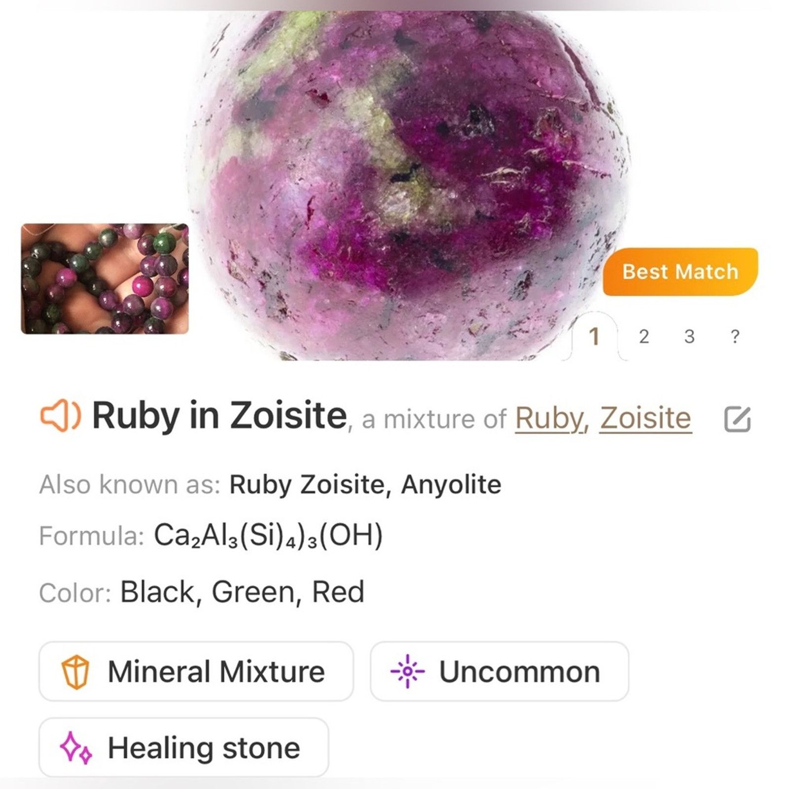 Handmade Handcrafted genuine ruby in zoisite topaz pendant necklace Size ONE SIZE - 10 Thumbnail