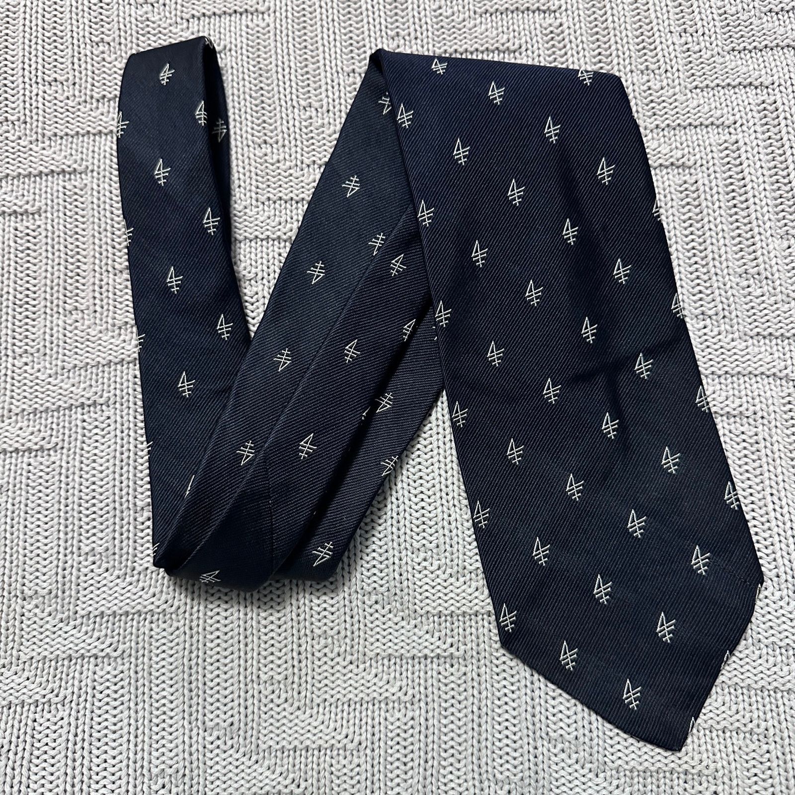 Vintage Vintage Orvieto navy motif silk tie Size ONE SIZE - 1 Thumbnail
