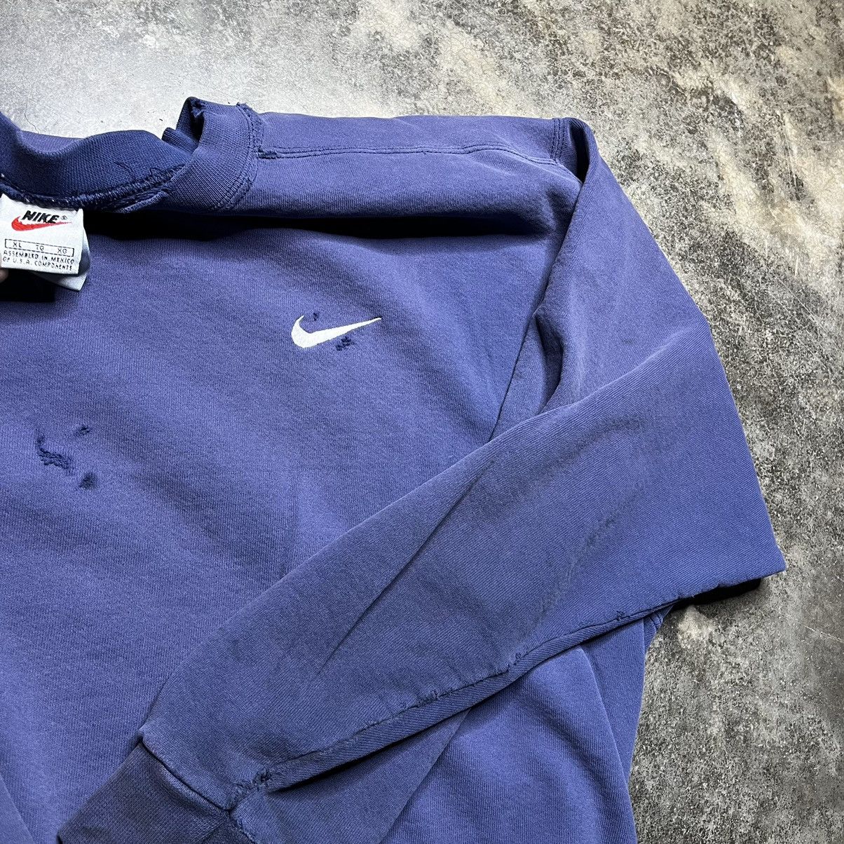 Nike × Vintage vintage 90s nike thrashed sweatshirt Size US XL / EU 56 / 4 - 3 Thumbnail