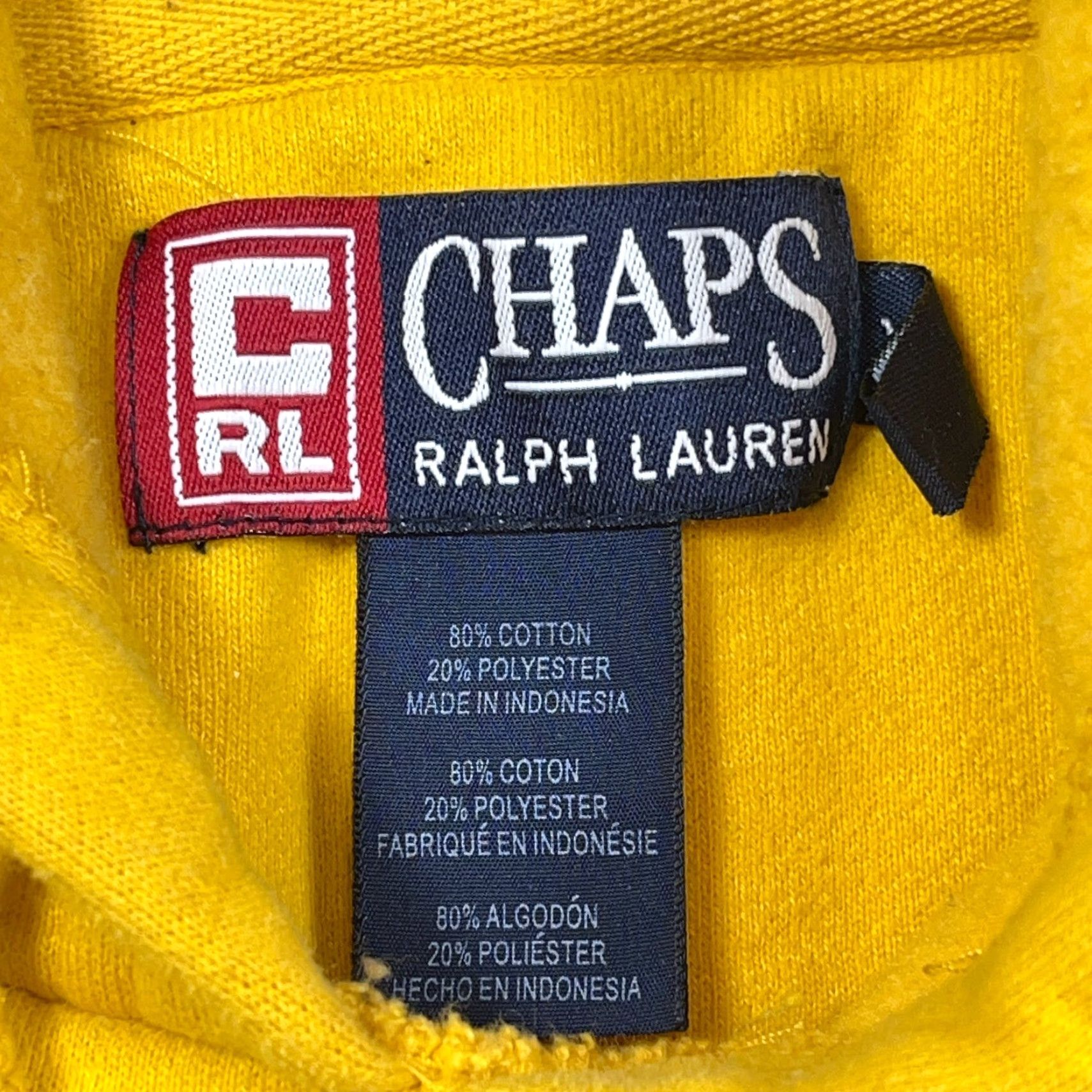 Chaps VINTAGE Chaps Ralph Lauren Hoodie Men XL Yellow Sweatshirt Script Spell Out Y2K Size US XL / EU 56 / 4 - 3 Thumbnail