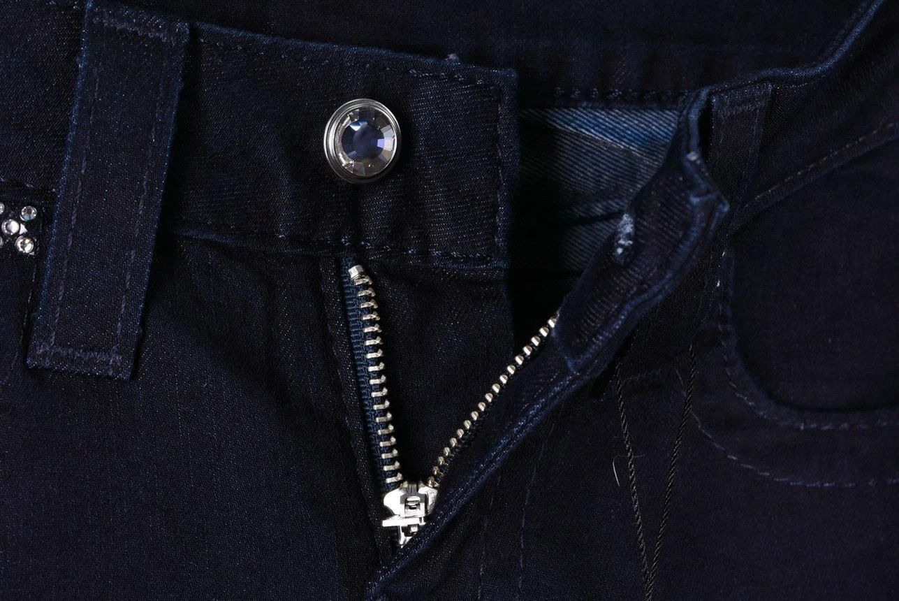 True Religion Women's True Religion Disco Billy Rhinestone Dark Blue Jeans Size 30" / US 8 / IT 44 - 3 Thumbnail