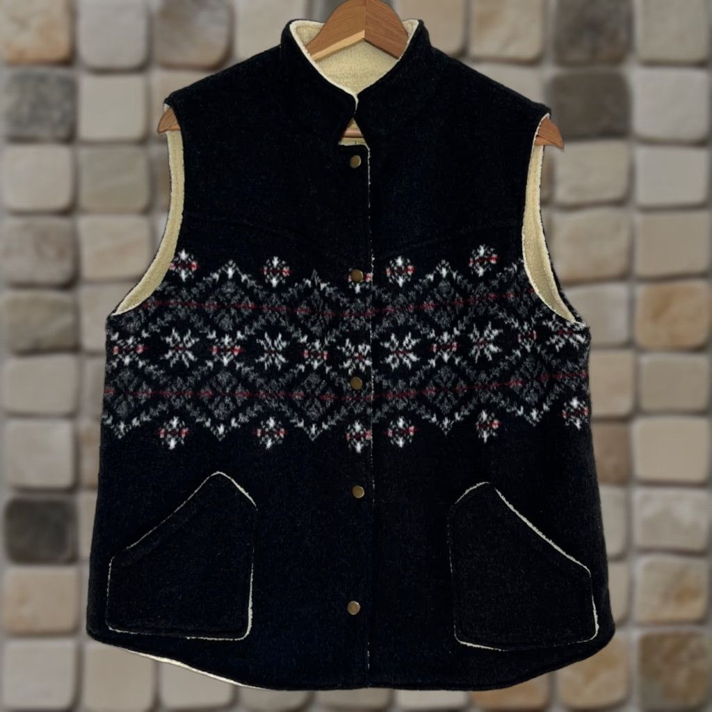 Vintage VINTAGE Upcountry Shirt Women's Vest XL Black Snap-On Pockets Outdoor 90s Mens Womens Girls Size XL / US 12-14 / IT 48-50 - 1 Thumbnail