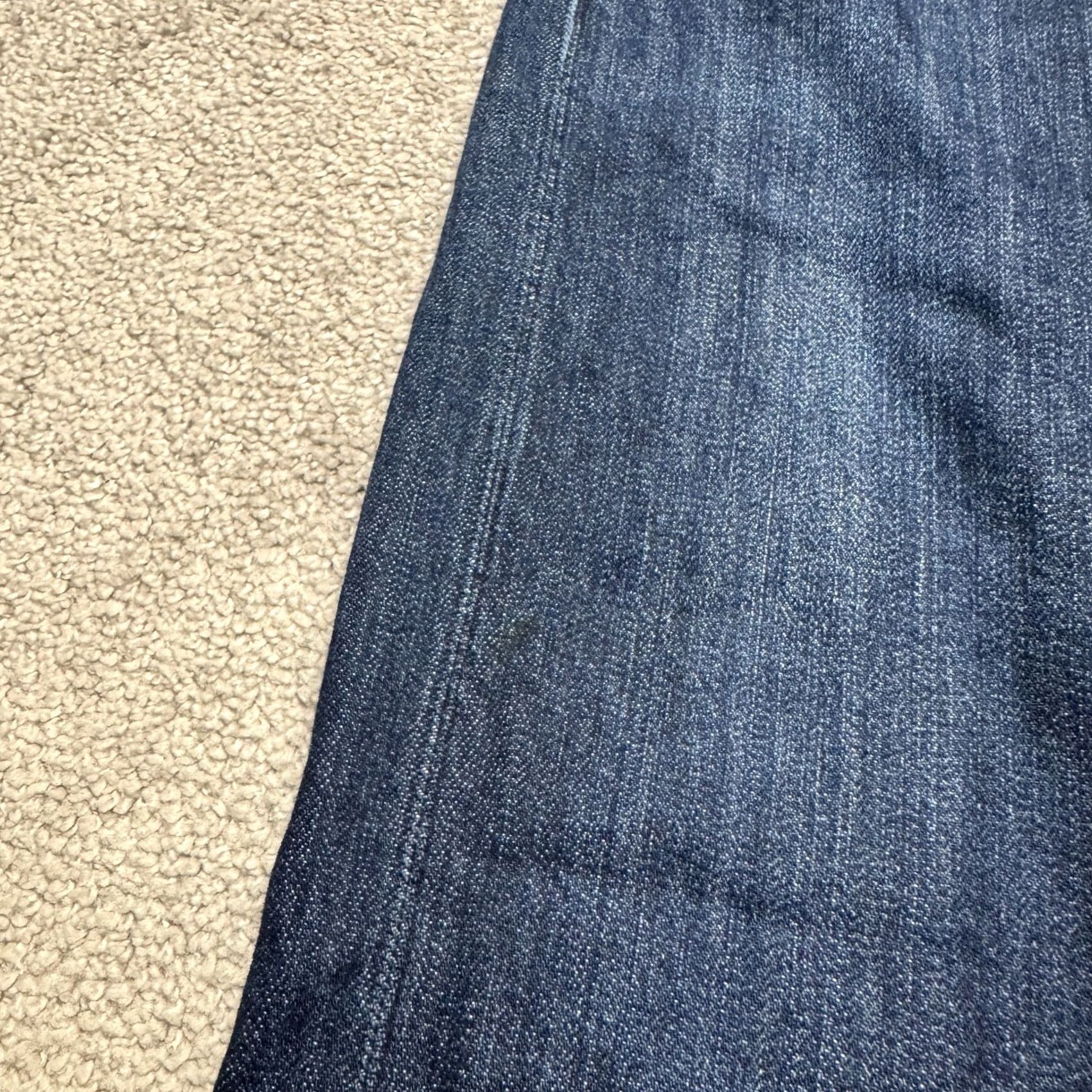 3x1 3x1 M5 Jeans Men 29 Slim Low Rise Straight Denim Blue Dark Wash Button Fly 5-Pocket Polyester Cotton Size US 29 - 6 Thumbnail