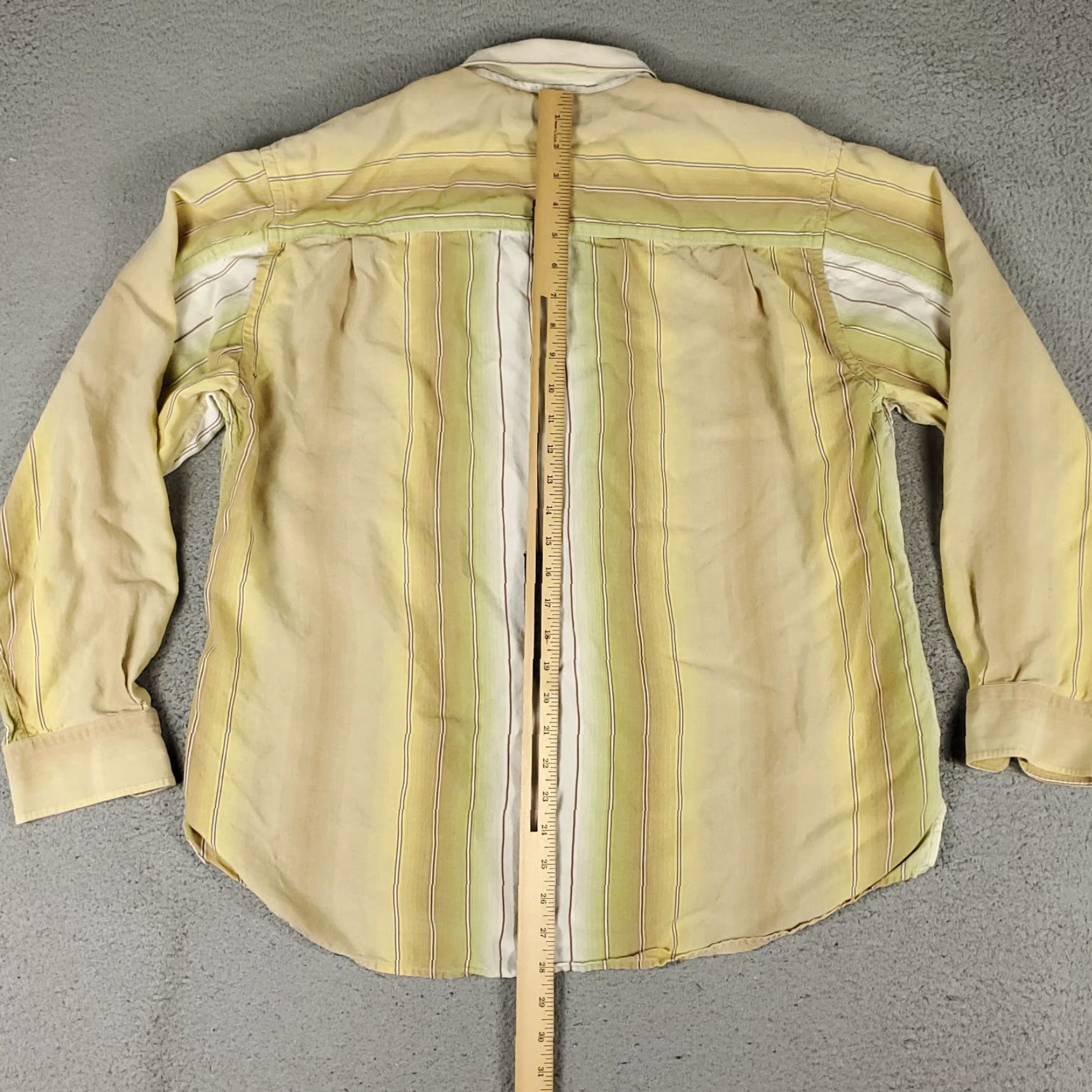 Tommy Bahama Tommy Bahama Shirt Mens Long Sleeve Button-Up Lyocell Beige Striped Adult Large Size US L / EU 52-54 / 3 - 6 Thumbnail