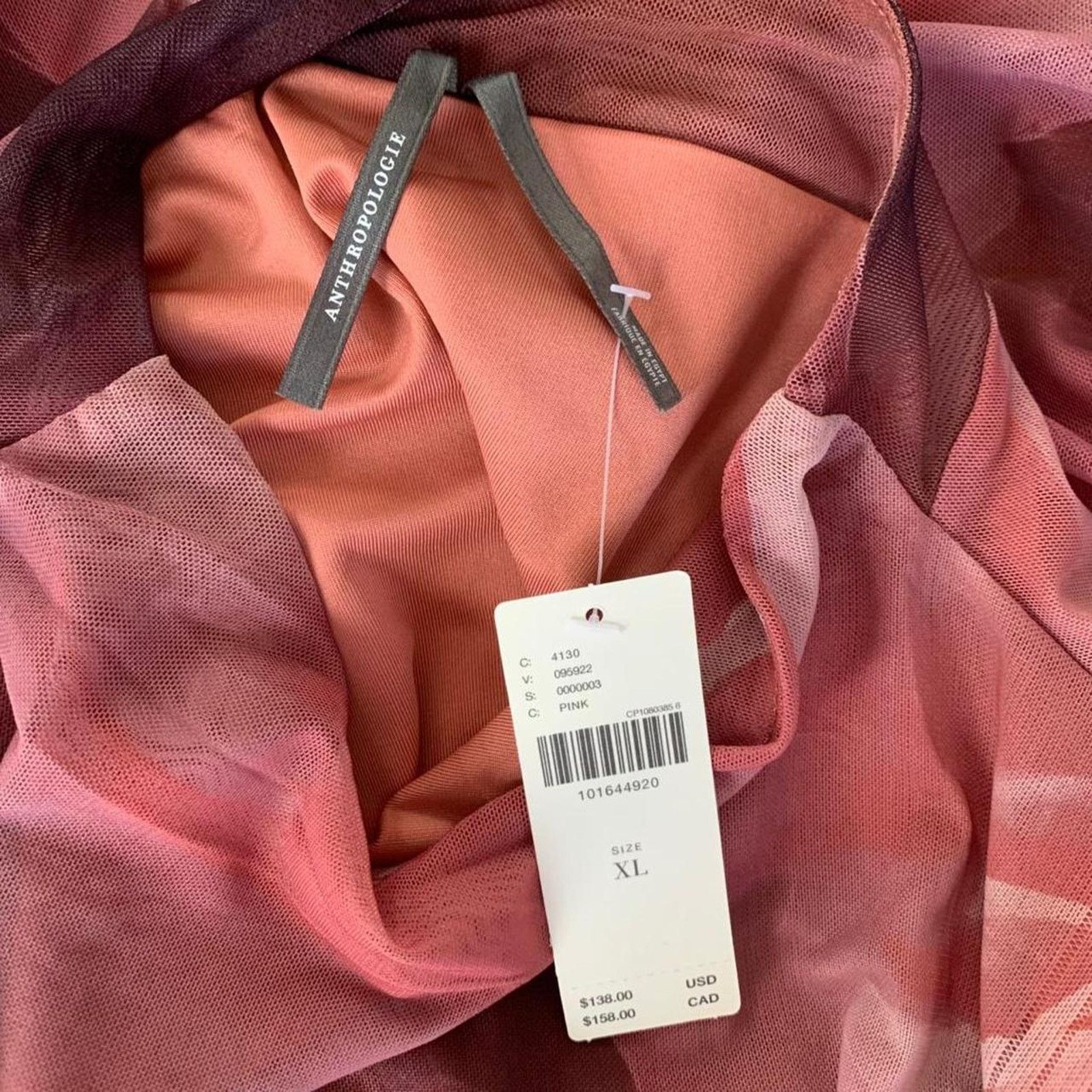 Anthropologie NWT Anthropologie Long Sleeved Ruched Cowl Neck Mini Dress Size XL / US 12-14 / IT 48-50 - 5 Thumbnail