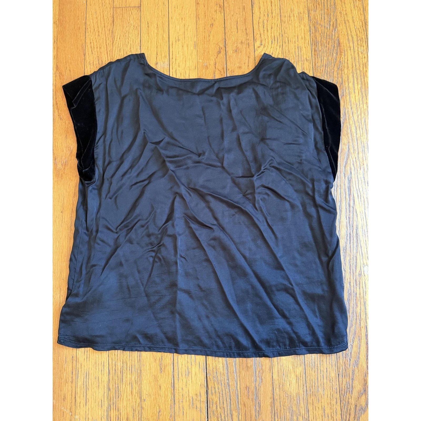 Nation LTD Nation LTD Shirt M Black Velvet Cap Sleeve Satin Size M / US 6-8 / IT 42-44 - 6 Thumbnail
