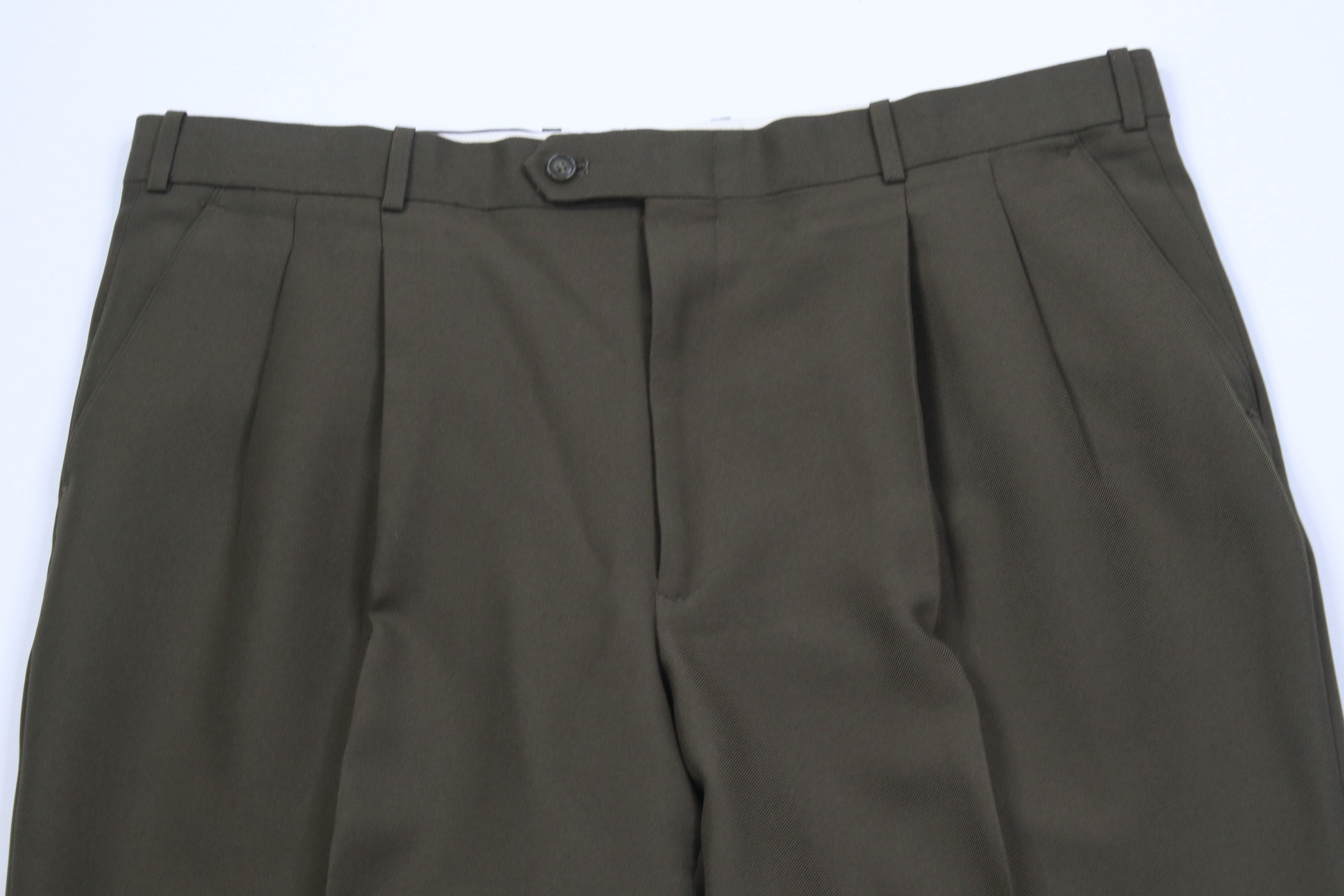 Vintage Vintage 90s Streetwear Wide Leg Chino Pants Olive Green Size US 40 / EU 56 - 2 Thumbnail
