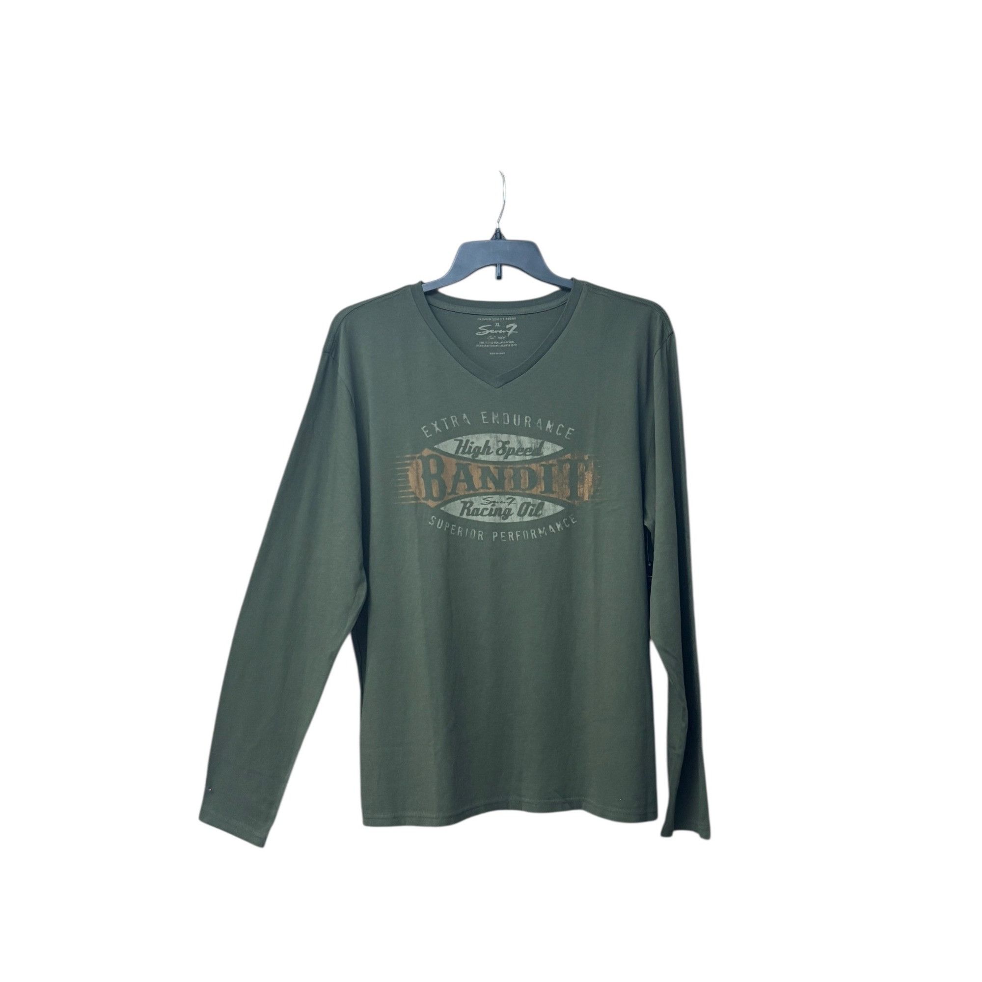 Other Seven7 Men’s V-neck Long Sleeve Graphic Cotton Tee, Hunter Size US XL / EU 56 / 4 - 10 Thumbnail
