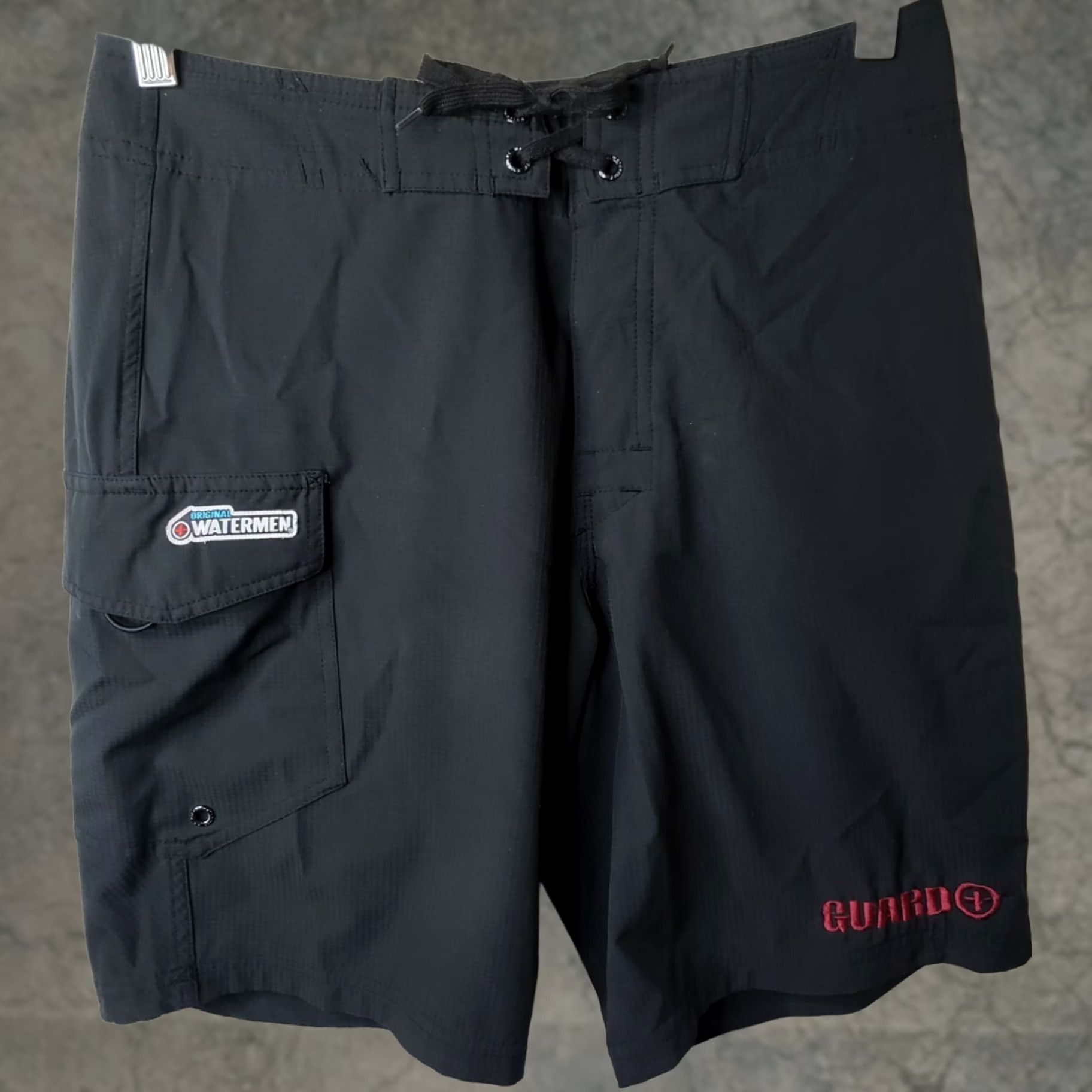 Vintage Lifeguard Waterman Men’s 28x10 Black Board Shorts Trunks Size US 28 / EU 44 - 1 Thumbnail