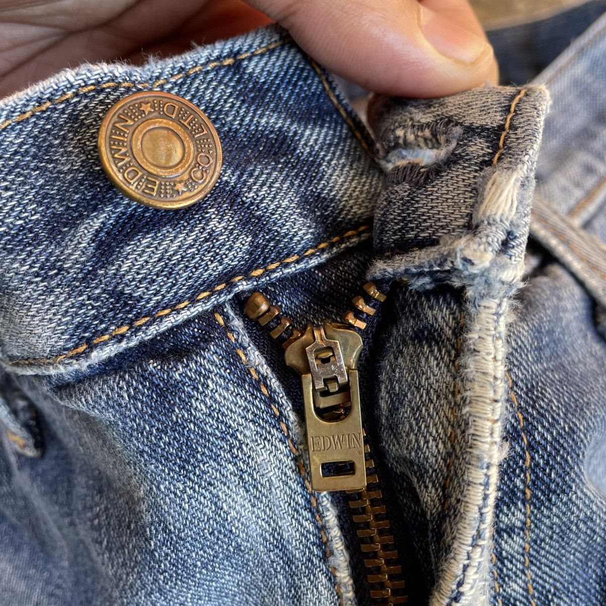 Edwin 🔥Vintage Edwin 403 Stoned Washed Ripped Distress Denim Jeans Size US 33 - 11 Thumbnail