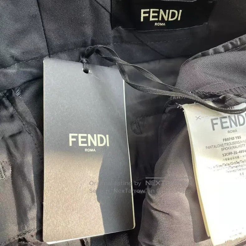Fendi Fendi Black solid color wool dress pants Size 44L - 4 Thumbnail