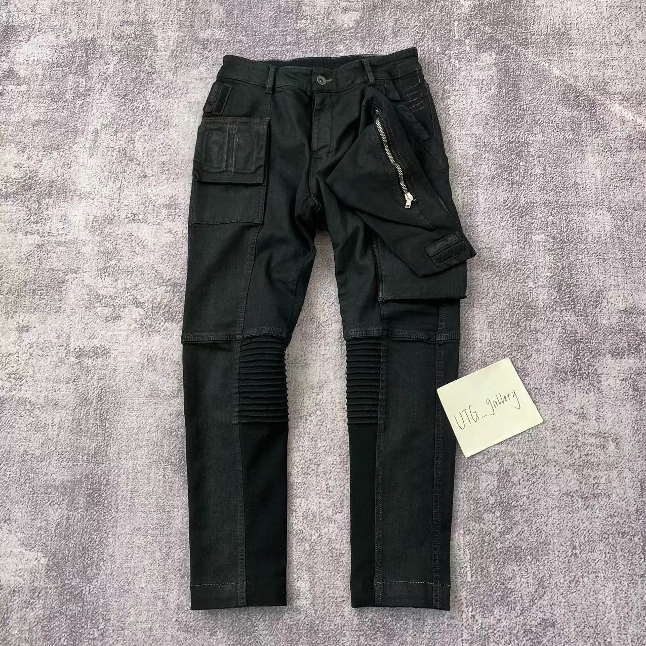 Rick Owens Drkshdw Waxed Memphis Flap Denim Jeans 16FW