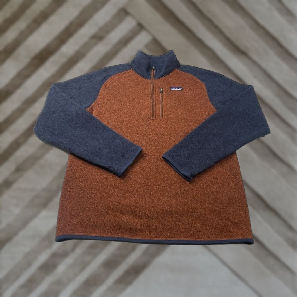 Patagonia Patagonia Better Sweater Pullover Sweater 1/4 Zip Fleece Men M Orange Blue Vintage No Size US M / EU 48-50 / 2 - 1 Thumbnail
