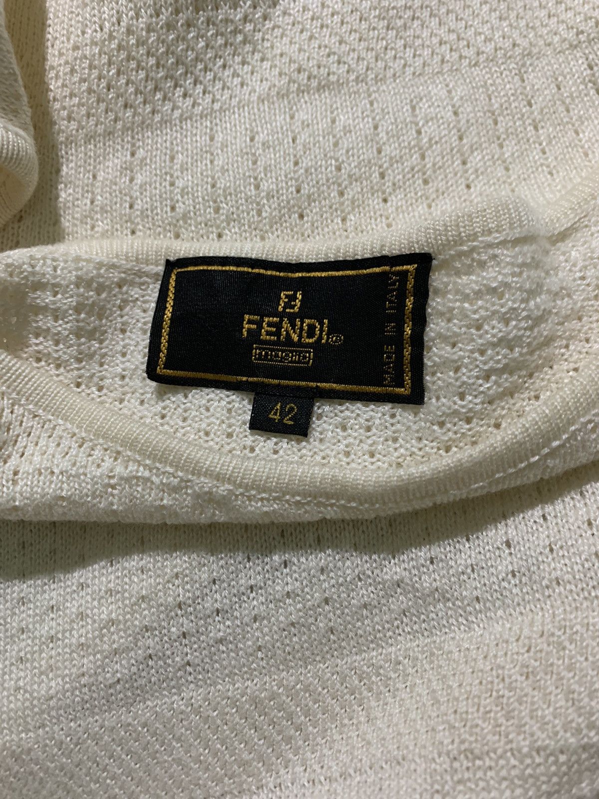 Fendi Vintage Fendi Knitted Shirt Size M / US 6-8 / IT 42-44 - 2 Thumbnail