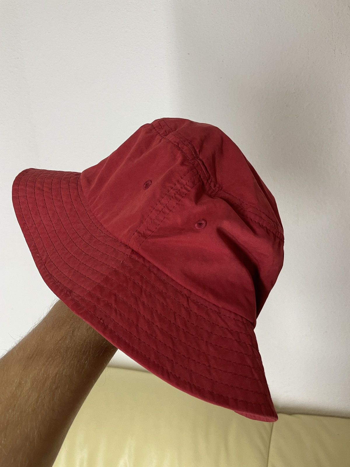 Stussy Stussy Red Nylon Bucket Hat Cap panama Size ONE SIZE - 7 Thumbnail