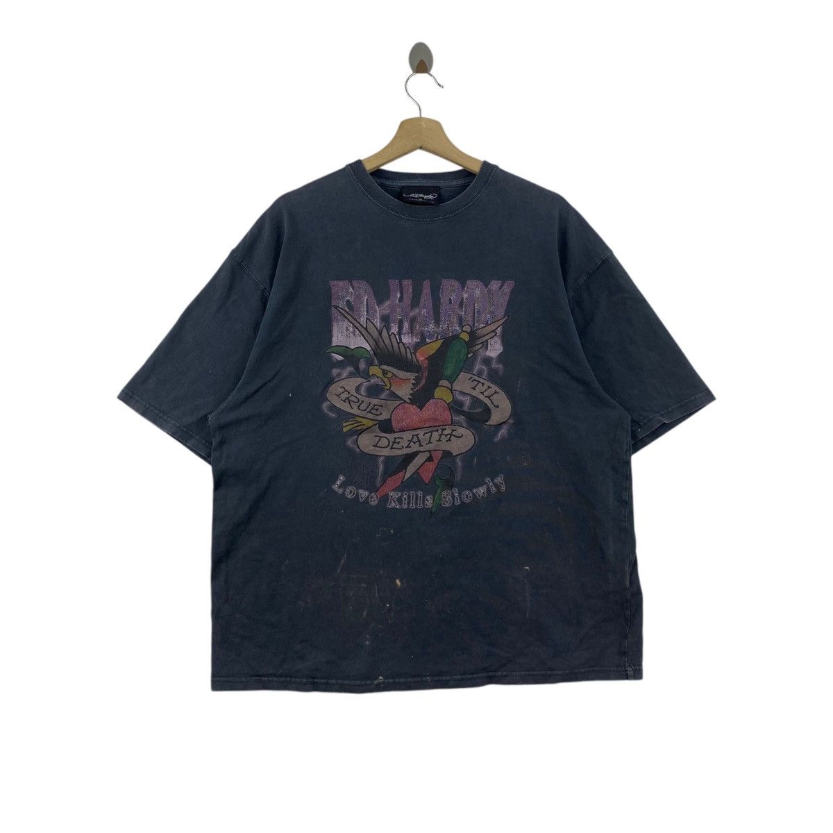 Ed Hardy ED HARDY True Til Death Love Kills Slowly Print Black Short Size US M / EU 48-50 / 2 - 1 Thumbnail