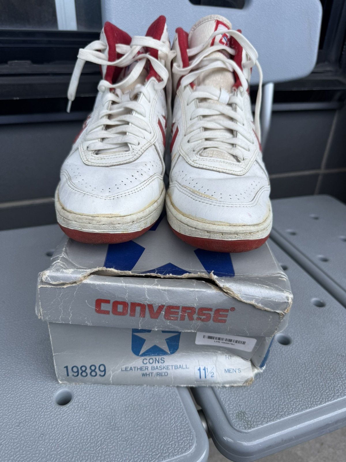 Converse Vintage hi top converse sneaker shoes size 11.5 Size US 11.5 / EU 44-45 - 4 Thumbnail