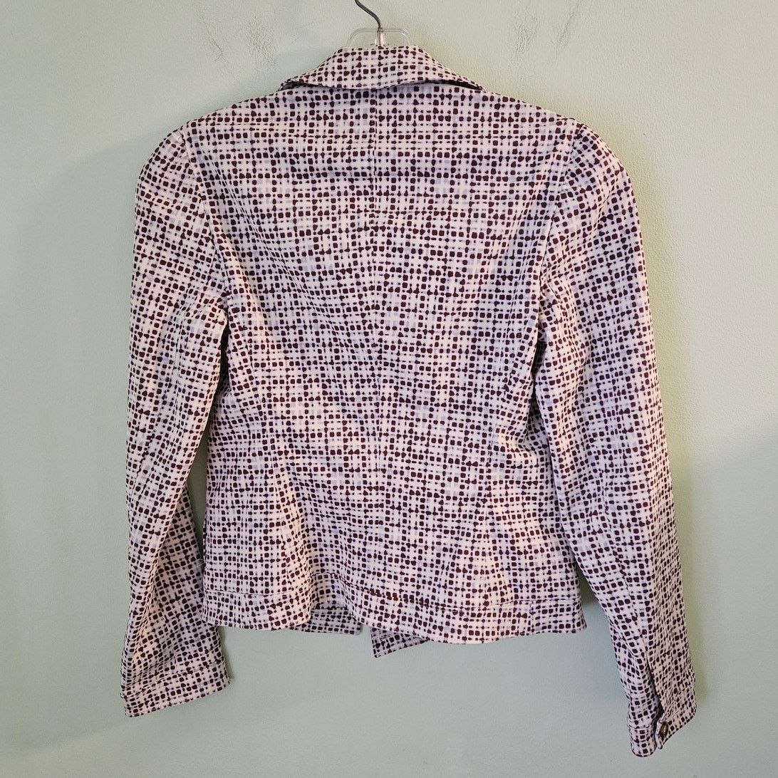 Prada Prada Milano Designer Geometric Printed Blazer Style Jacket Size XS / US 0-2 / IT 36-38 - 4 Thumbnail