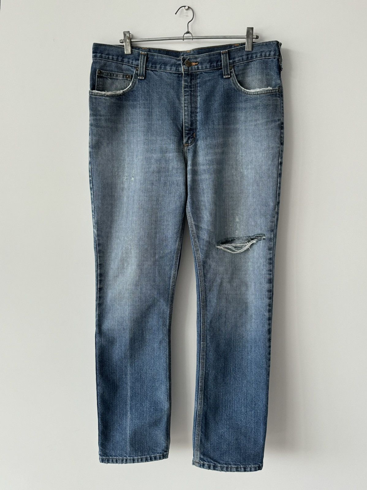 Carhartt × Carhartt Wip × Vintage Vintage Carhartt Skate Destroyed Jeans Pants Size US 38 / EU 54 - 3 Thumbnail
