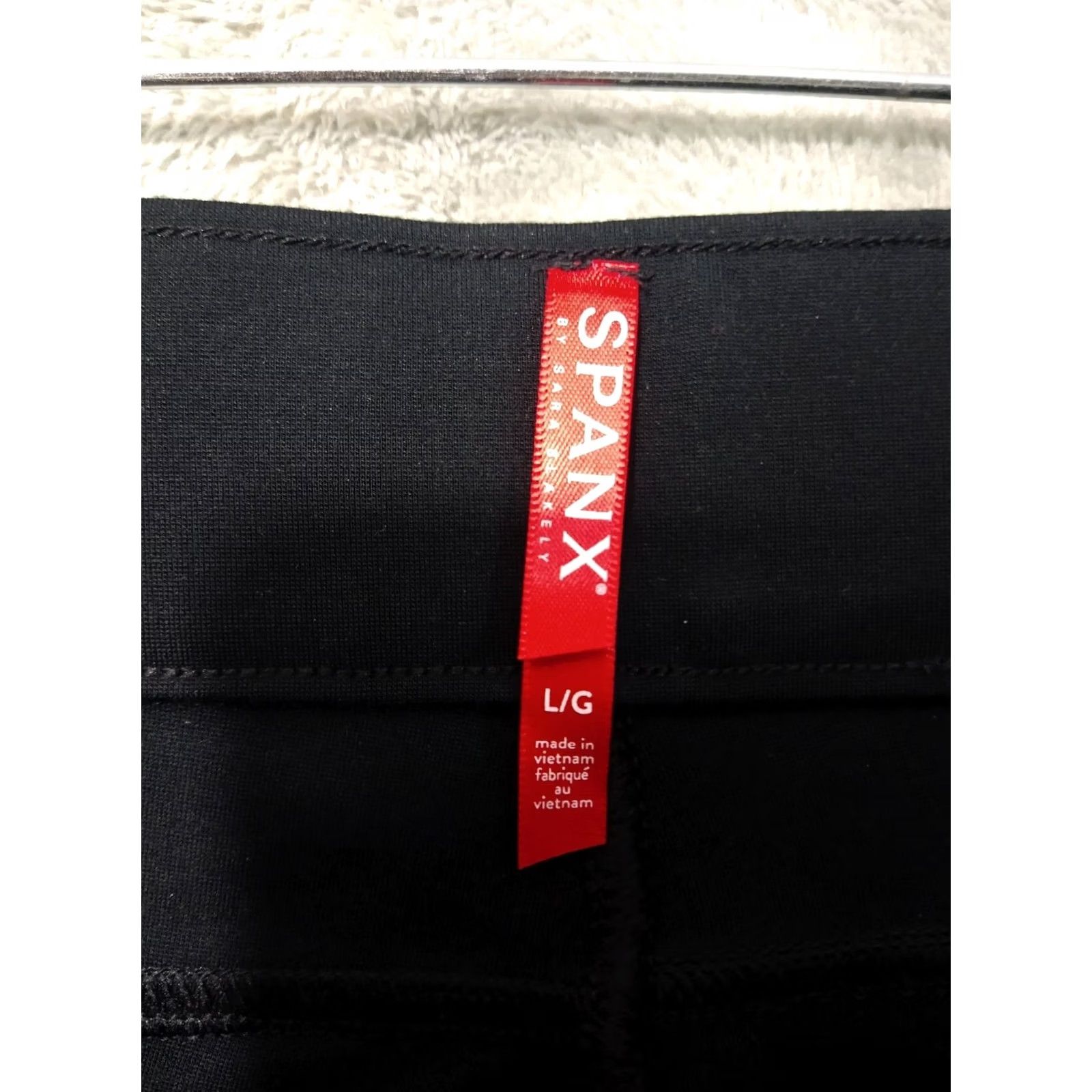 Spanx Spanx Pants Womens Large Black Stretch Skinny Ankle High Rise Pull On Slim Front Flat Front Spring Fall Winter Casual Business Mens Womens Size 36" / US 14 / IT 50 - 7 Thumbnail