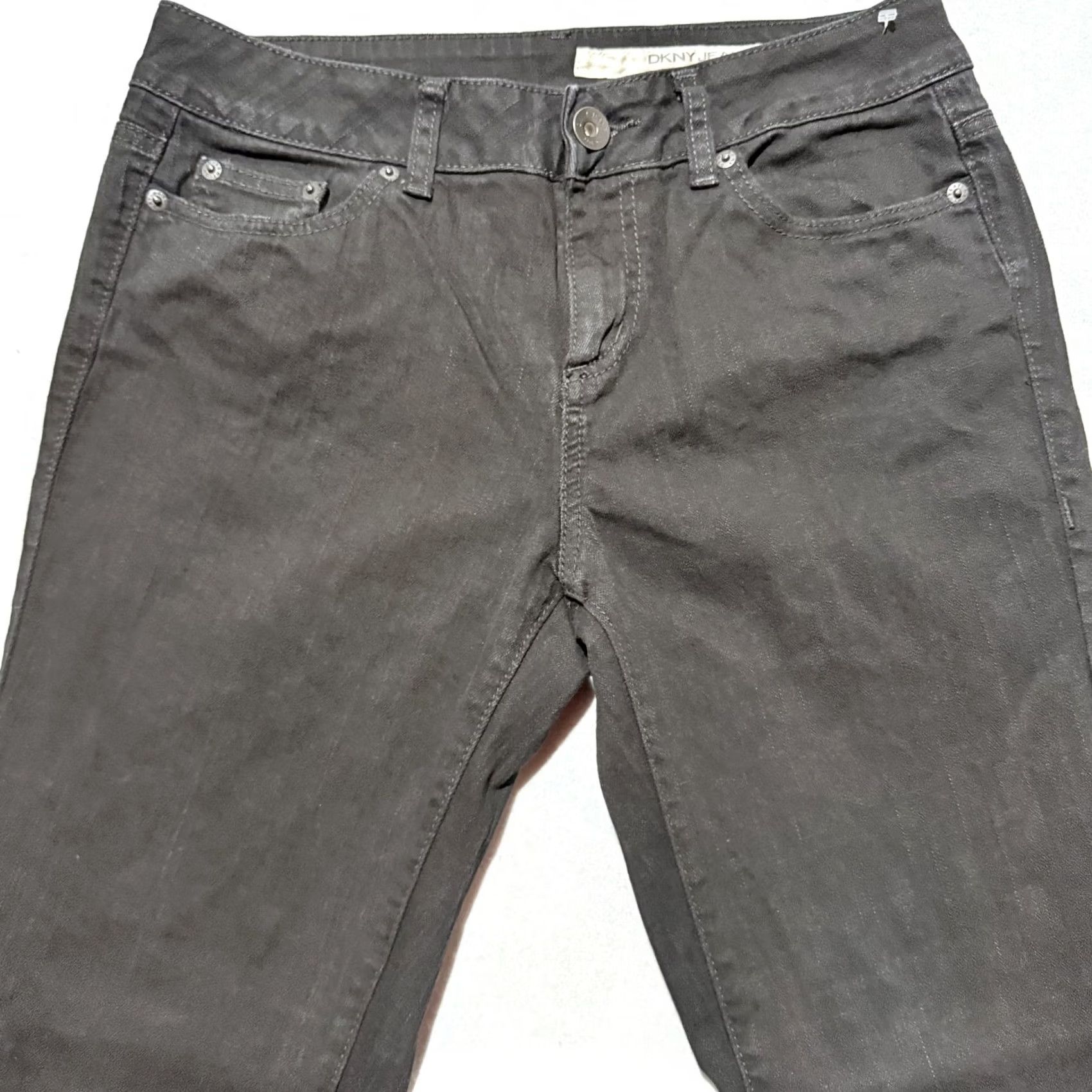 DKNY DKNY Soho Flared Jeans Women's Black Denim Slim Fit Pockets Classic Zip Fly 8L Size 30" / US 8 / IT 44 - 3 Thumbnail
