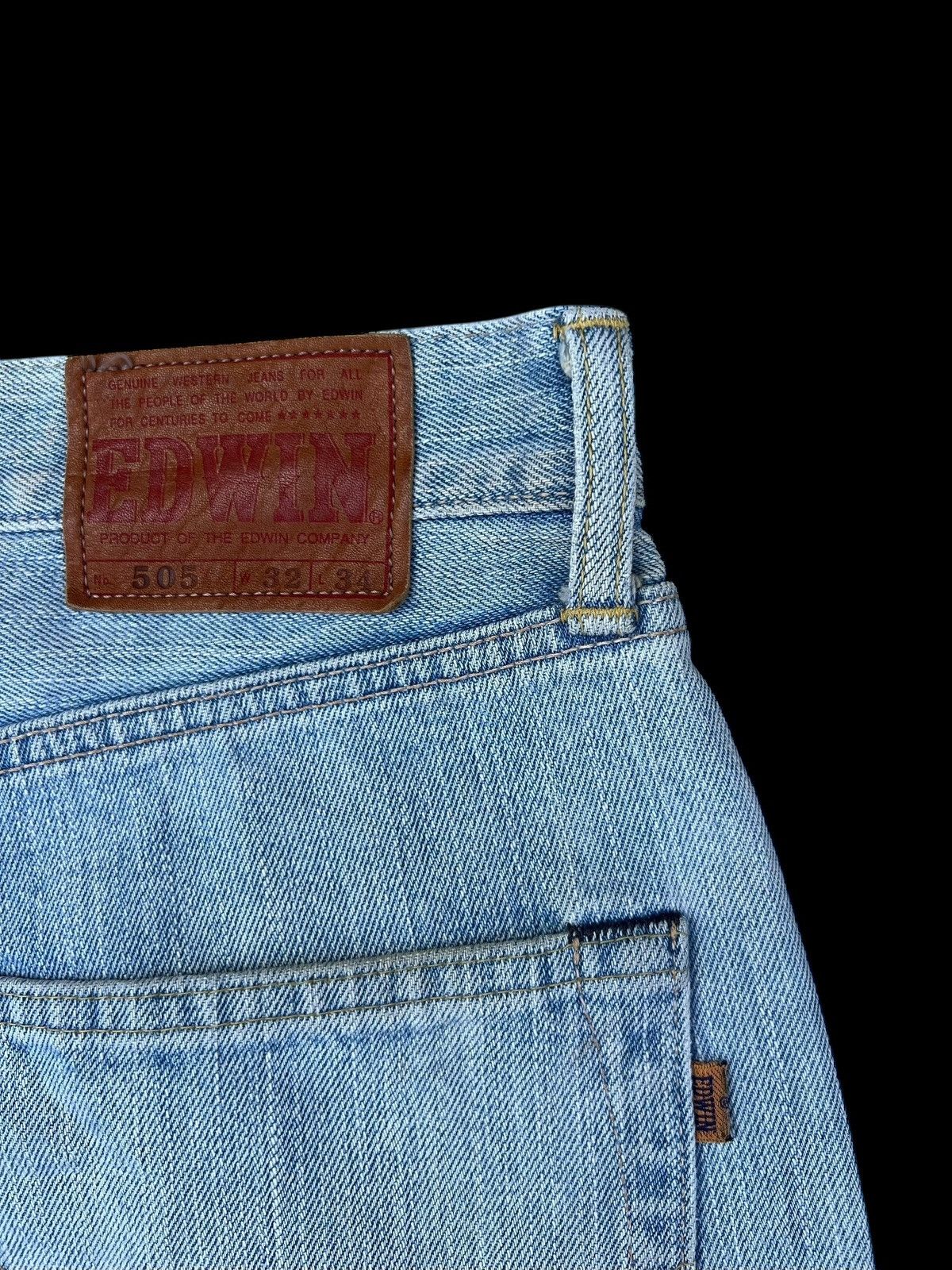 Edwin 2000s Edwin 505 Distressed Aging Mud Denim Selvedge Jeans Size US 32 / EU 48 - 19 Thumbnail