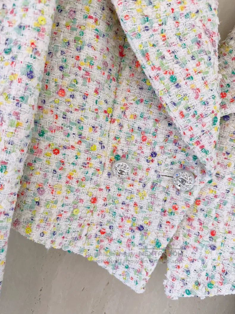 Chanel Chanel Coloured sequin tweed short coat Size XS / US 0-2 / IT 36-38 - 4 Thumbnail