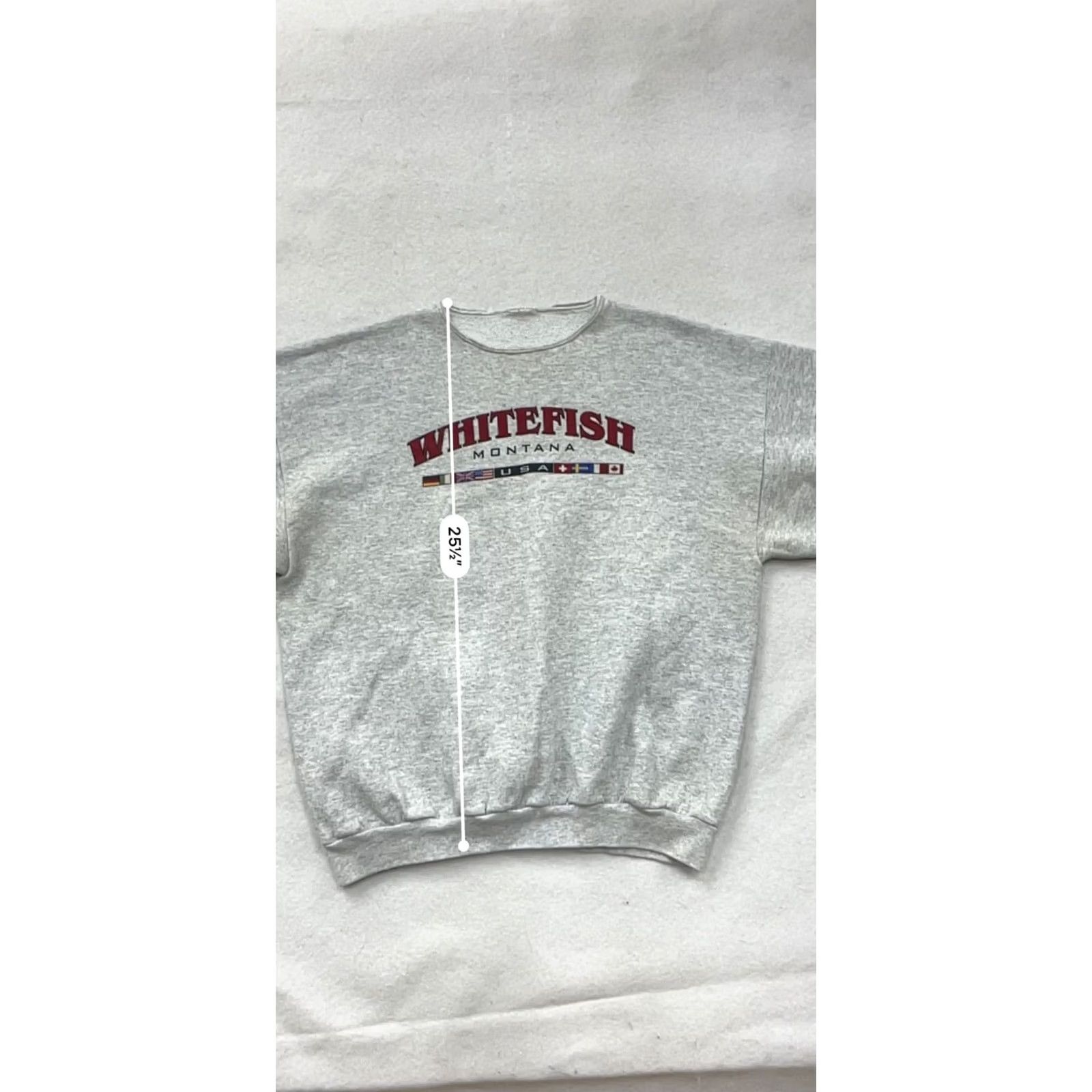 Vintage Whitefish Montana Gray Crewneck Sweatshirt Mens XL Size US XL / EU 56 / 4 - 5 Thumbnail