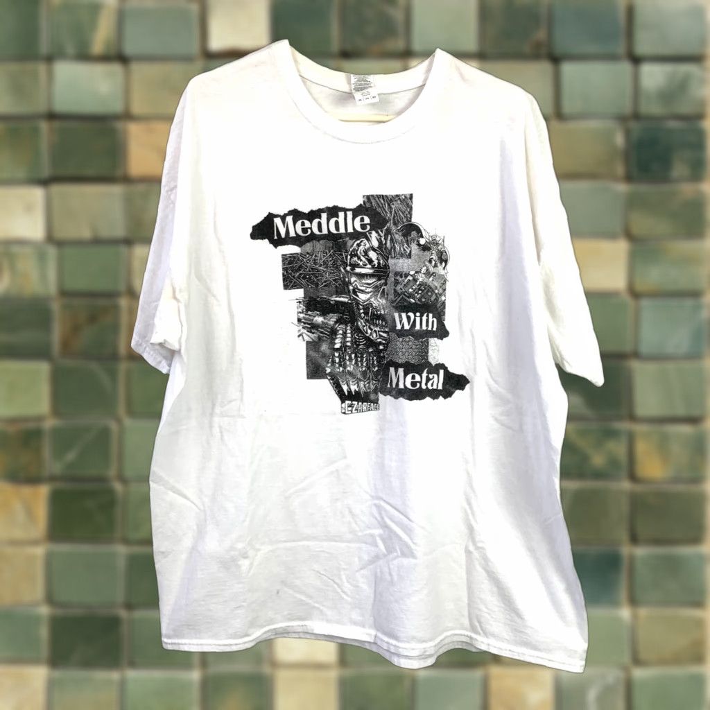 Gildan VINTAGE Meddle With Metal Czarface Band Tee T-Shirt 2XL Gildan White 100% Cotton Size US XXL / EU 58 / 5 - 1 Thumbnail