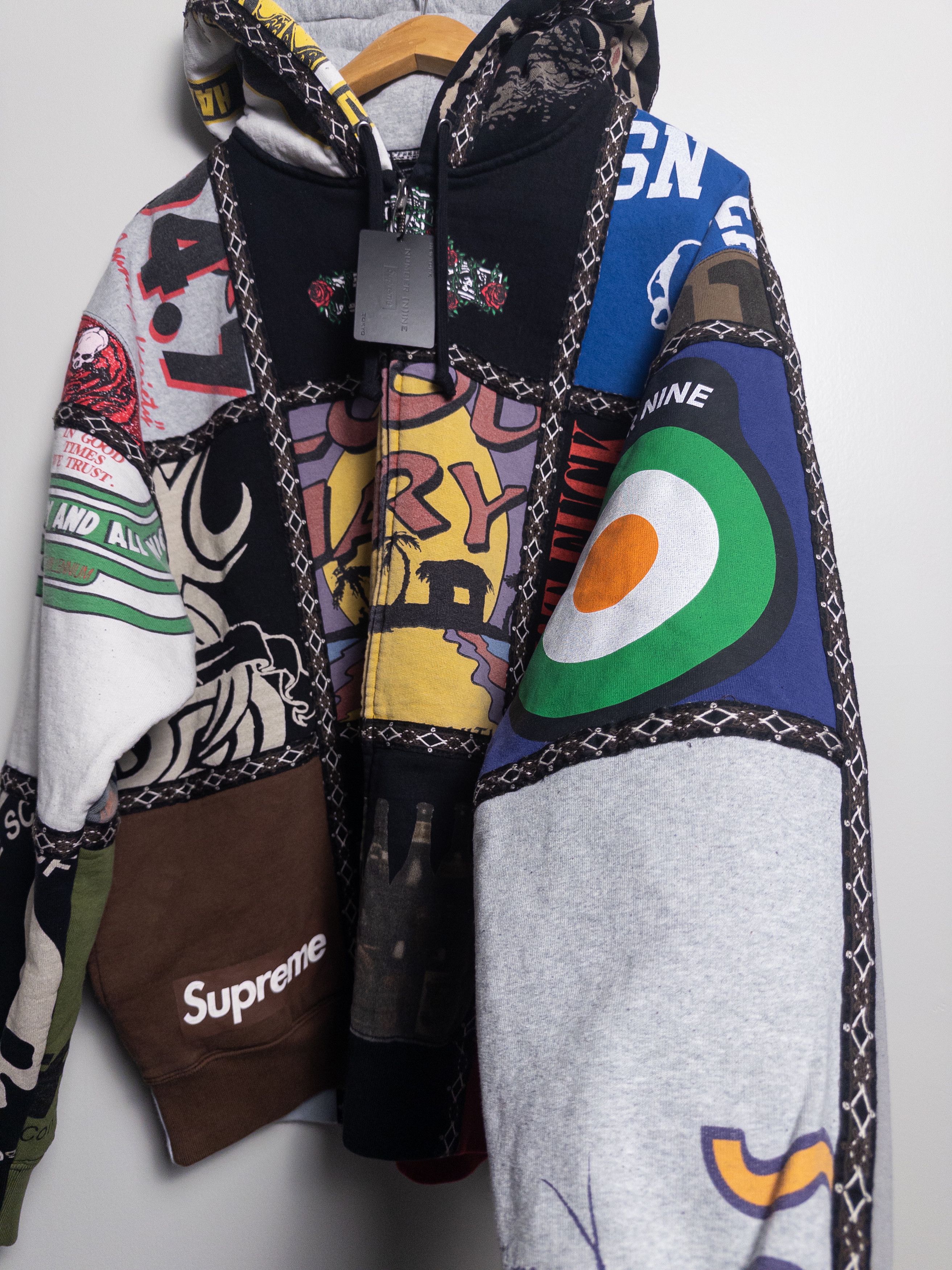 Number (N)ine × Supreme PATCHWORK ZIP HOODIE Size US L / EU 52-54 / 3 - 4 Thumbnail