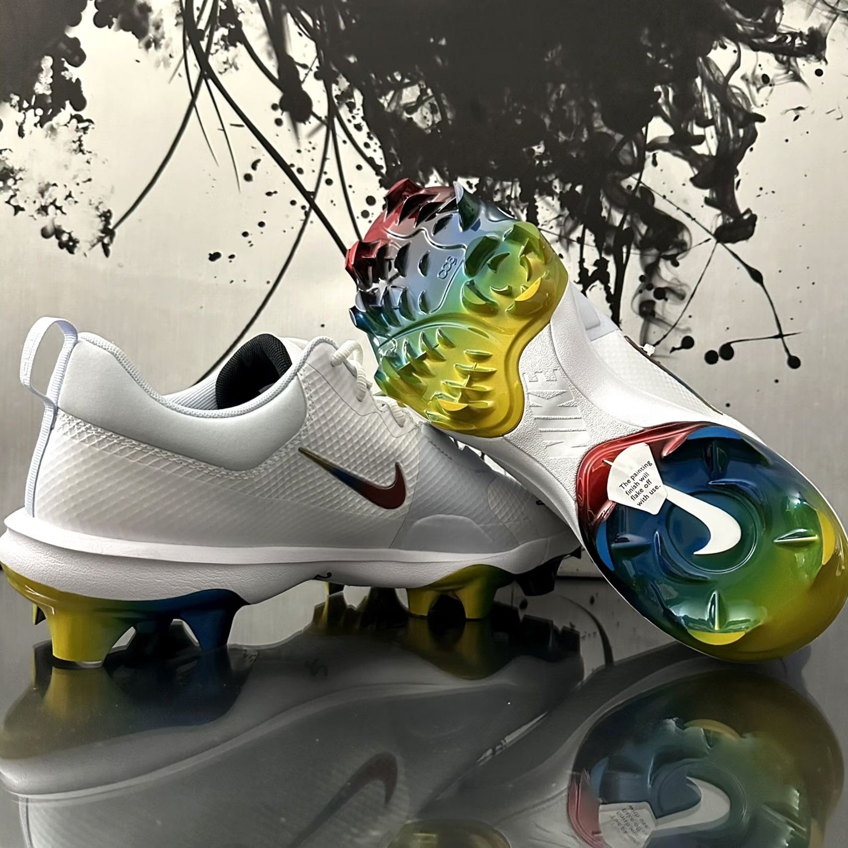 Nike Nike Force Trout 9 Pro MCS Baseball Cleats Mens 12 Rainbow FB2908-106 Size US 12 / EU 45 - 6 Thumbnail