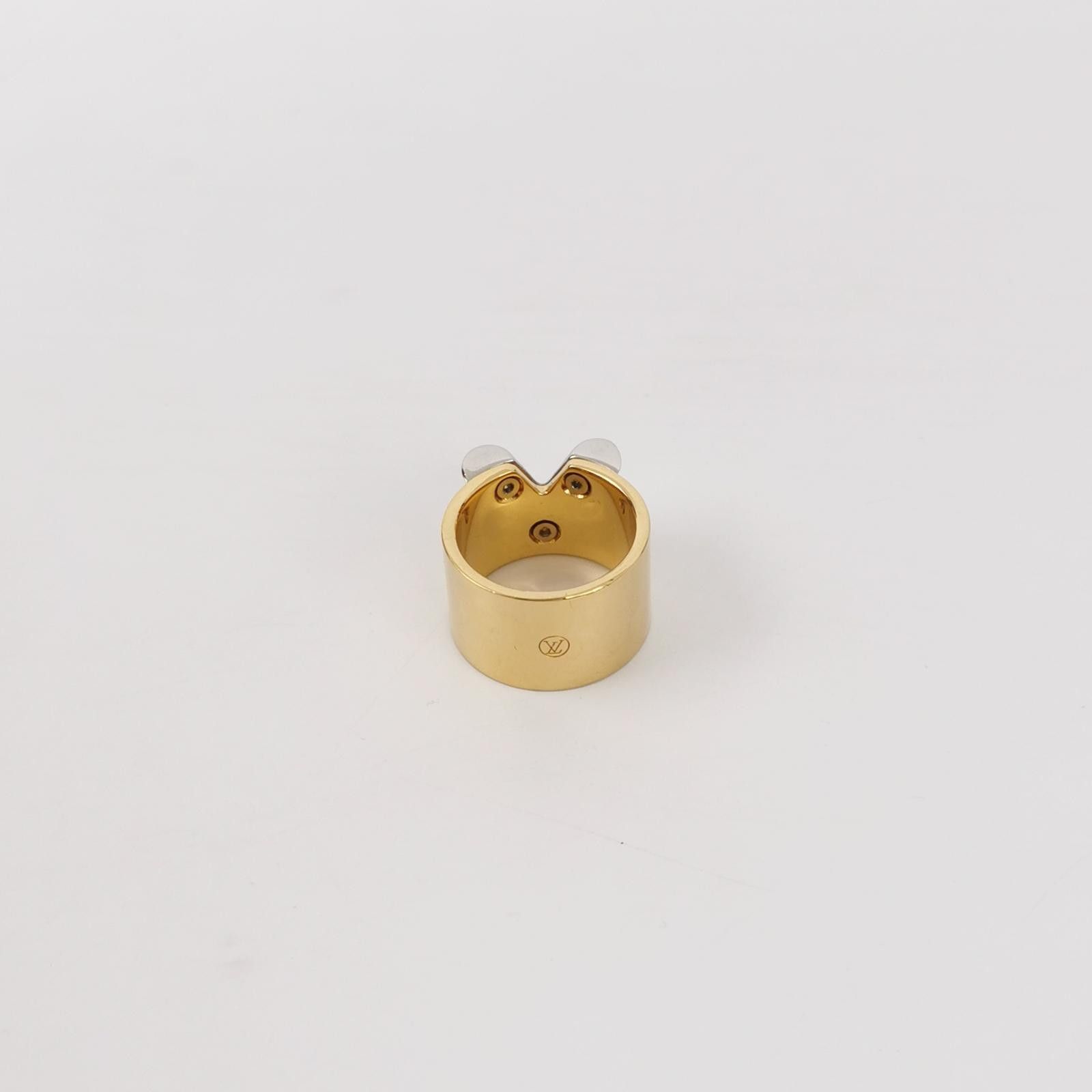 Louis Vuitton Louis Vuitton (LV) V-shaped logo engraved ring size 16 -z25 Size ONE SIZE - 3 Thumbnail